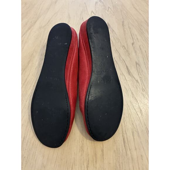 French Sole Holiday RED Ballet Flats Sparkle Ballerina Suede Italy Dorthy OZ 9.5 - Picture 9 of 16